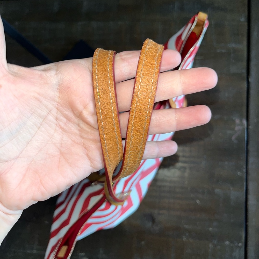 Dooney & Bourke Red Chevron Tote Bag - Picture 8 of 16